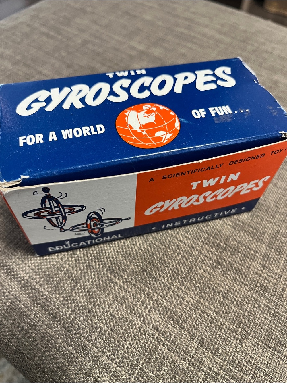 Twin Gyroscopes Toy Box Retro Packaging